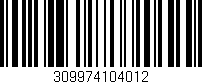 Código de barras (EAN, GTIN, SKU, ISBN): '309974104012'