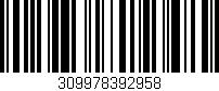 Código de barras (EAN, GTIN, SKU, ISBN): '309978392958'