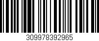 Código de barras (EAN, GTIN, SKU, ISBN): '309978392965'