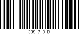 Código de barras (EAN, GTIN, SKU, ISBN): '309_7_0_B'
