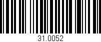 Código de barras (EAN, GTIN, SKU, ISBN): '31.0052'