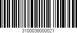Código de barras (EAN, GTIN, SKU, ISBN): '3100038000021'