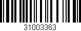 Código de barras (EAN, GTIN, SKU, ISBN): '31003363'