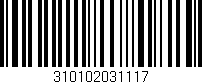 Código de barras (EAN, GTIN, SKU, ISBN): '310102031117'