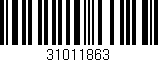Código de barras (EAN, GTIN, SKU, ISBN): '31011863'