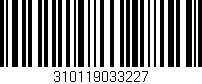 Código de barras (EAN, GTIN, SKU, ISBN): '310119033227'