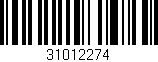 Código de barras (EAN, GTIN, SKU, ISBN): '31012274'