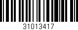 Código de barras (EAN, GTIN, SKU, ISBN): '31013417'