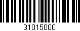 Código de barras (EAN, GTIN, SKU, ISBN): '31015000'