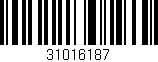 Código de barras (EAN, GTIN, SKU, ISBN): '31016187'