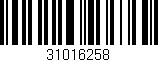 Código de barras (EAN, GTIN, SKU, ISBN): '31016258'