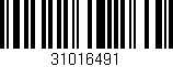 Código de barras (EAN, GTIN, SKU, ISBN): '31016491'