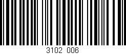Código de barras (EAN, GTIN, SKU, ISBN): '3102/006'