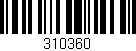 Código de barras (EAN, GTIN, SKU, ISBN): '310360'
