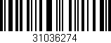 Código de barras (EAN, GTIN, SKU, ISBN): '31036274'