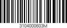 Código de barras (EAN, GTIN, SKU, ISBN): '3104000603M'