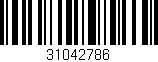 Código de barras (EAN, GTIN, SKU, ISBN): '31042786'