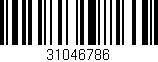 Código de barras (EAN, GTIN, SKU, ISBN): '31046786'