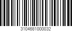 Código de barras (EAN, GTIN, SKU, ISBN): '3104681000032'