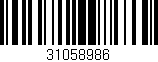 Código de barras (EAN, GTIN, SKU, ISBN): '31058986'