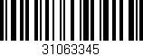 Código de barras (EAN, GTIN, SKU, ISBN): '31063345'