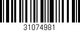 Código de barras (EAN, GTIN, SKU, ISBN): '31074981'