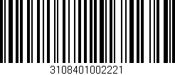 Código de barras (EAN, GTIN, SKU, ISBN): '3108401002221'