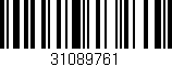 Código de barras (EAN, GTIN, SKU, ISBN): '31089761'
