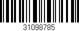 Código de barras (EAN, GTIN, SKU, ISBN): '31098785'