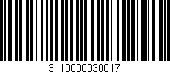 Código de barras (EAN, GTIN, SKU, ISBN): '3110000030017'