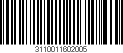 Código de barras (EAN, GTIN, SKU, ISBN): '3110011602005'