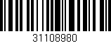 Código de barras (EAN, GTIN, SKU, ISBN): '31108980'