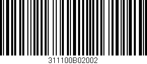 Código de barras (EAN, GTIN, SKU, ISBN): '311100B02002'