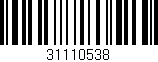 Código de barras (EAN, GTIN, SKU, ISBN): '31110538'