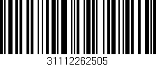 Código de barras (EAN, GTIN, SKU, ISBN): '31112262505'