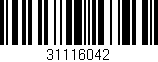 Código de barras (EAN, GTIN, SKU, ISBN): '31116042'