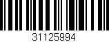Código de barras (EAN, GTIN, SKU, ISBN): '31125994'