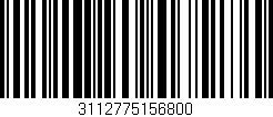 Código de barras (EAN, GTIN, SKU, ISBN): '3112775156800'