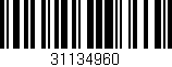 Código de barras (EAN, GTIN, SKU, ISBN): '31134960'