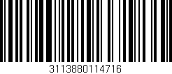 Código de barras (EAN, GTIN, SKU, ISBN): '3113880114716'