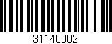 Código de barras (EAN, GTIN, SKU, ISBN): '31140002'
