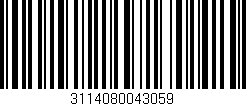 Código de barras (EAN, GTIN, SKU, ISBN): '3114080043059'