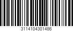 Código de barras (EAN, GTIN, SKU, ISBN): '3114104301486'