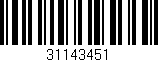 Código de barras (EAN, GTIN, SKU, ISBN): '31143451'