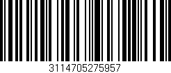 Código de barras (EAN, GTIN, SKU, ISBN): '3114705275957'