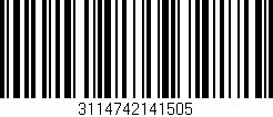 Código de barras (EAN, GTIN, SKU, ISBN): '3114742141505'
