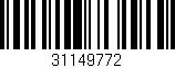Código de barras (EAN, GTIN, SKU, ISBN): '31149772'