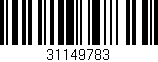 Código de barras (EAN, GTIN, SKU, ISBN): '31149783'