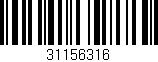 Código de barras (EAN, GTIN, SKU, ISBN): '31156316'