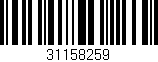 Código de barras (EAN, GTIN, SKU, ISBN): '31158259'